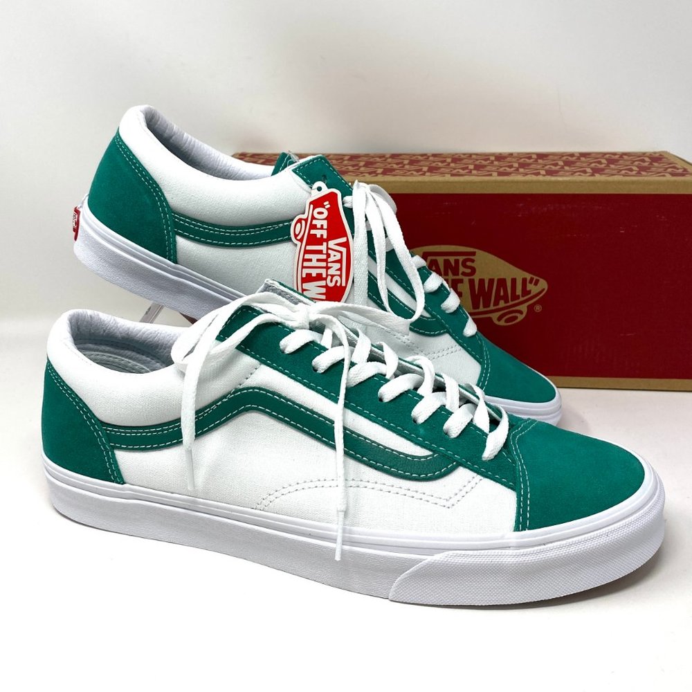 VANS Skate Low Sneaker Men VN0A54F69YE STYLE 36 Classic Sport Green White Canvas - Picture 9 of 11
